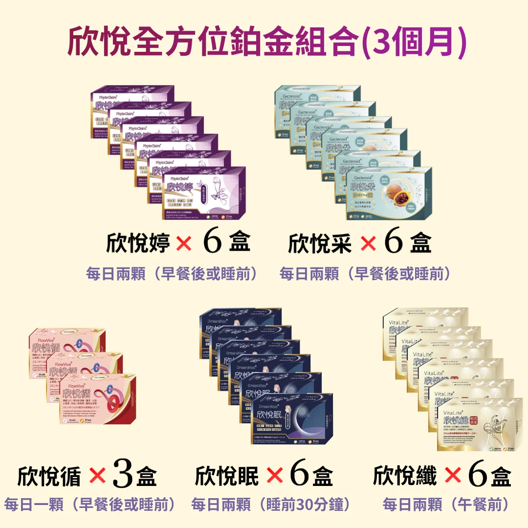欣悅全方位鉑金組合(3個月)